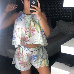 floral two piece set